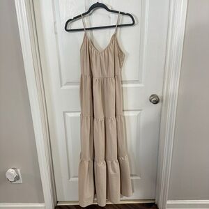 Tan flowy dress